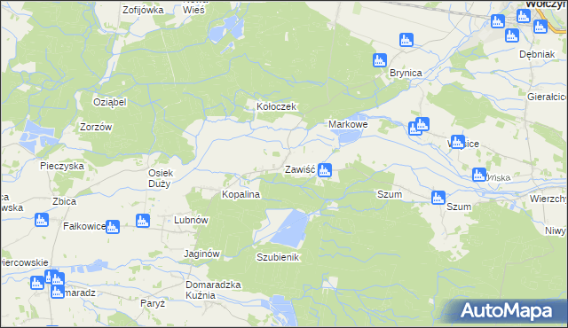 mapa Zawiść, Zawiść na mapie Targeo