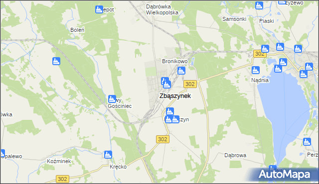 mapa Zbąszynek, Zbąszynek na mapie Targeo