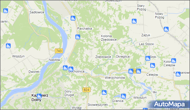 mapa Zbędowice, Zbędowice na mapie Targeo