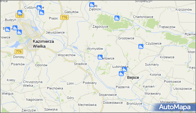 mapa Zbeltowice, Zbeltowice na mapie Targeo