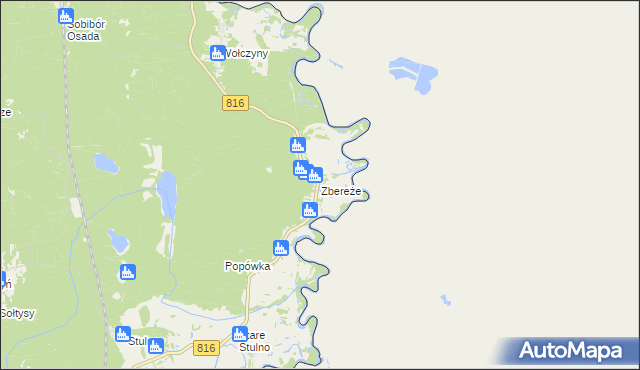 mapa Zbereże, Zbereże na mapie Targeo