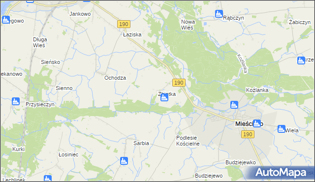 mapa Zbietka, Zbietka na mapie Targeo