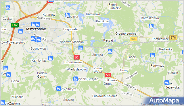mapa Zbiroża, Zbiroża na mapie Targeo