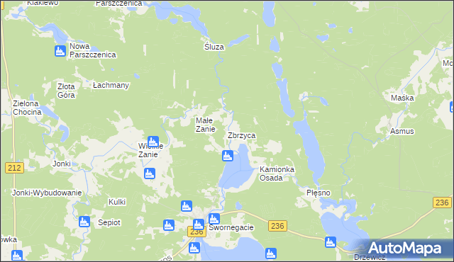 mapa Zbrzyca, Zbrzyca na mapie Targeo