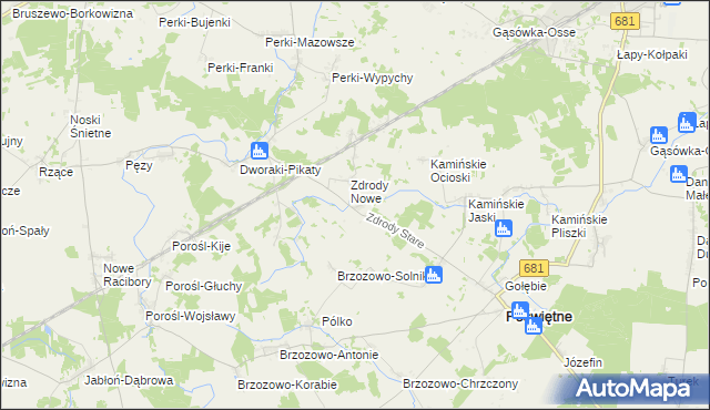 mapa Zdrody Stare, Zdrody Stare na mapie Targeo