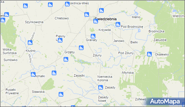 mapa Zduny gmina Świedziebnia, Zduny gmina Świedziebnia na mapie Targeo