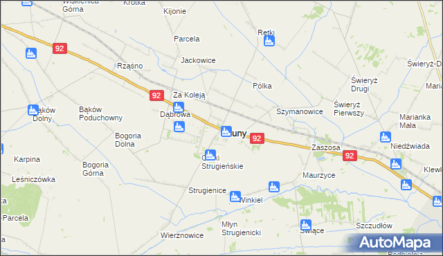 mapa Zduny powiat łowicki, Zduny powiat łowicki na mapie Targeo