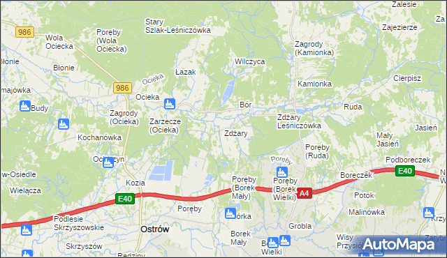 mapa Zdżary, Zdżary na mapie Targeo