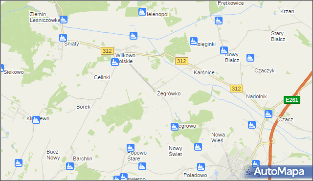 mapa Żegrówko, Żegrówko na mapie Targeo