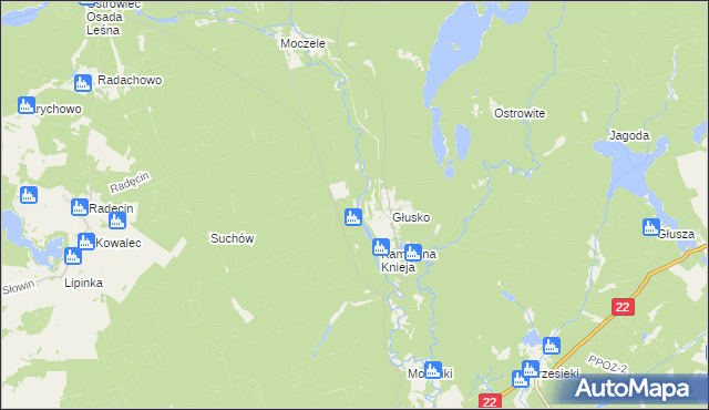 mapa Żeleźnica gmina Dobiegniew, Żeleźnica gmina Dobiegniew na mapie Targeo