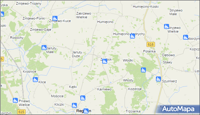 mapa Zeńbok, Zeńbok na mapie Targeo