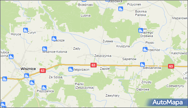 mapa Żeszczynka, Żeszczynka na mapie Targeo