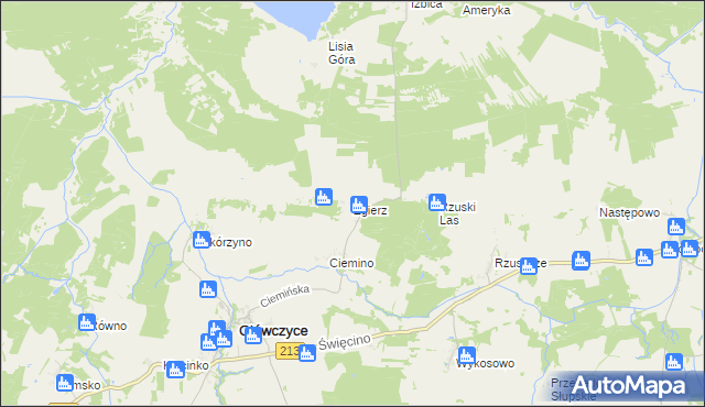 mapa Zgierz gmina Główczyce, Zgierz gmina Główczyce na mapie Targeo