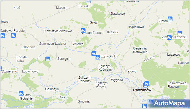 mapa Zgliczyn-Glinki, Zgliczyn-Glinki na mapie Targeo