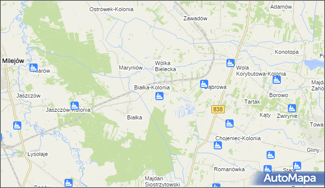 mapa Zgniła Struga, Zgniła Struga na mapie Targeo