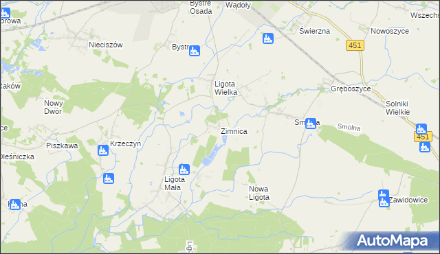 mapa Zimnica, Zimnica na mapie Targeo