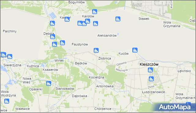 mapa Żłobnica, Żłobnica na mapie Targeo