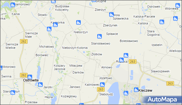 mapa Złotków, Złotków na mapie Targeo