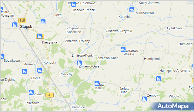 mapa Żmijewo-Kuce, Żmijewo-Kuce na mapie Targeo