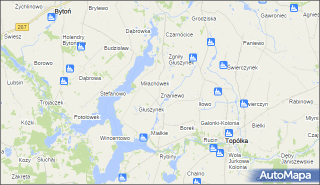 mapa Znaniewo, Znaniewo na mapie Targeo