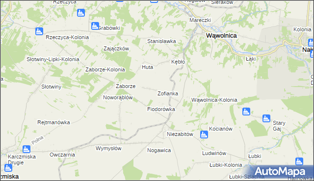 mapa Zofianka, Zofianka na mapie Targeo