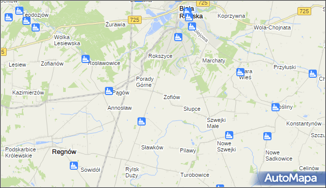 mapa Zofiów, Zofiów na mapie Targeo