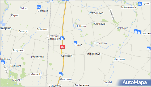 mapa Żółcz, Żółcz na mapie Targeo