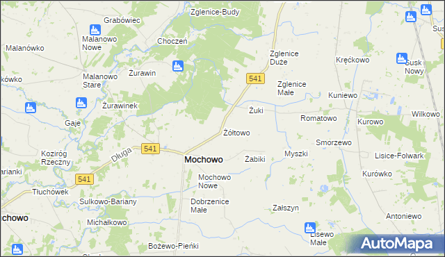 mapa Żółtowo, Żółtowo na mapie Targeo