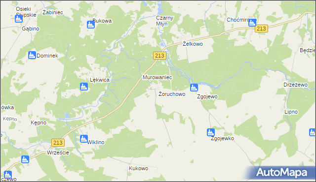 mapa Żoruchowo, Żoruchowo na mapie Targeo