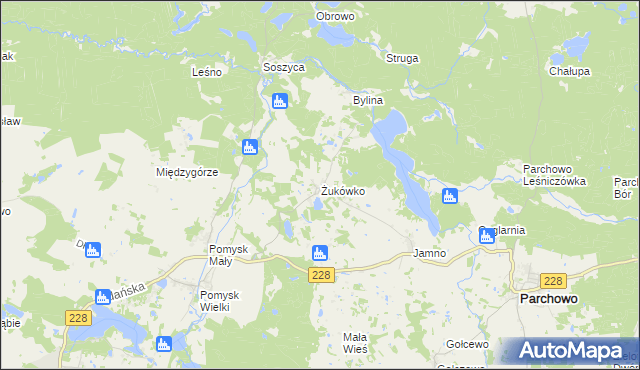 mapa Żukówko, Żukówko na mapie Targeo