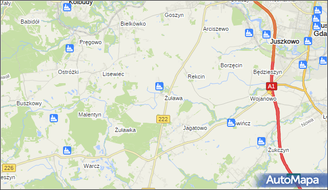 mapa Żuława, Żuława na mapie Targeo