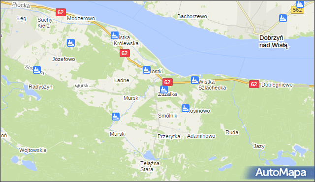 mapa Zuzałka, Zuzałka na mapie Targeo