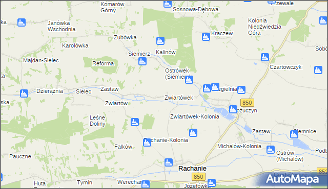 mapa Zwiartówek, Zwiartówek na mapie Targeo