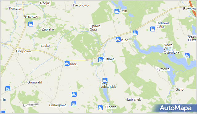 mapa Zybułtowo, Zybułtowo na mapie Targeo