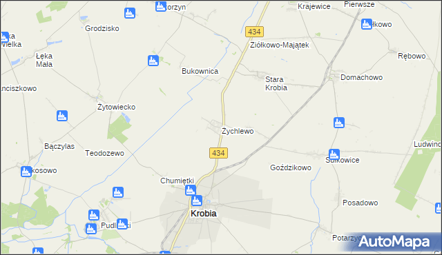 mapa Żychlewo, Żychlewo na mapie Targeo