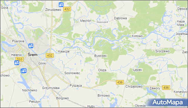 mapa Bystrzek, Bystrzek na mapie Targeo