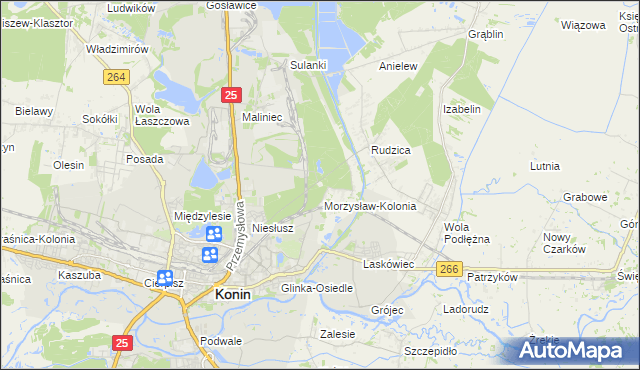mapa Długa Łąka, Długa Łąka na mapie Targeo