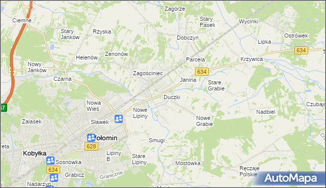 mapa Duczki, Duczki na mapie Targeo