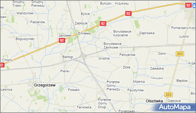 mapa Grodna, Grodna na mapie Targeo