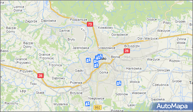 mapa Jasła, Jasło na mapie Targeo