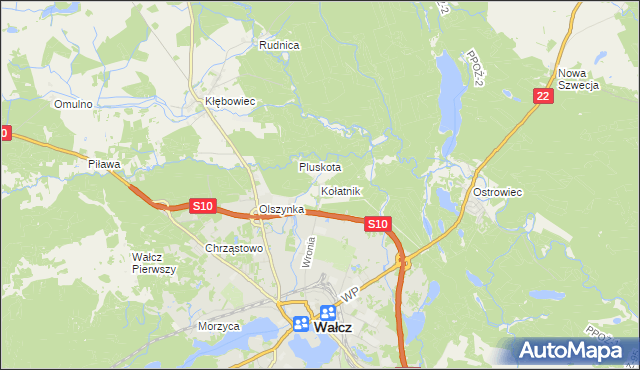 mapa Kołatnik, Kołatnik na mapie Targeo