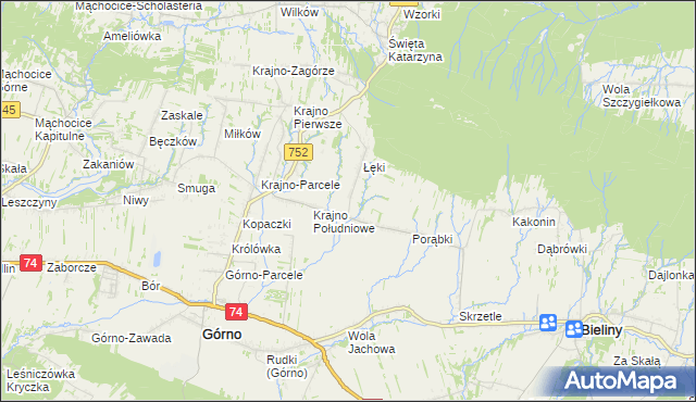 mapa Krajno Drugie, Krajno Drugie na mapie Targeo