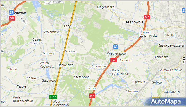 mapa Kuleszówka, Kuleszówka na mapie Targeo
