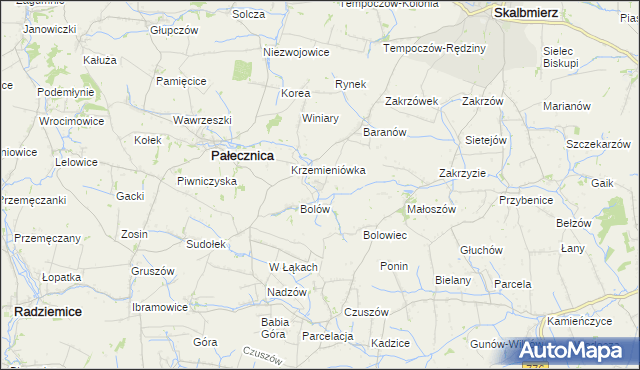 mapa Łaszów, Łaszów na mapie Targeo