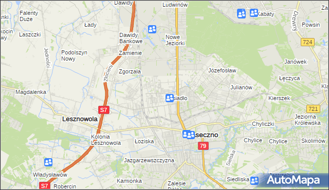 mapa Mysiadło, Mysiadło na mapie Targeo