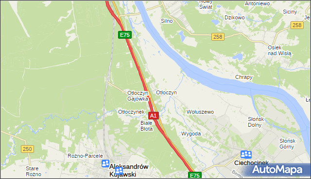 mapa Otłoczyn, Otłoczyn na mapie Targeo