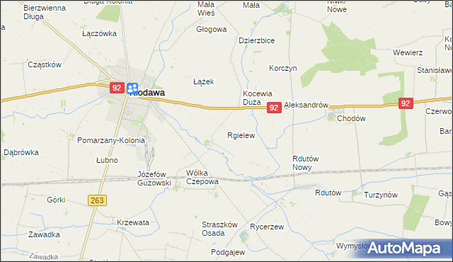 mapa Rgielew, Rgielew na mapie Targeo