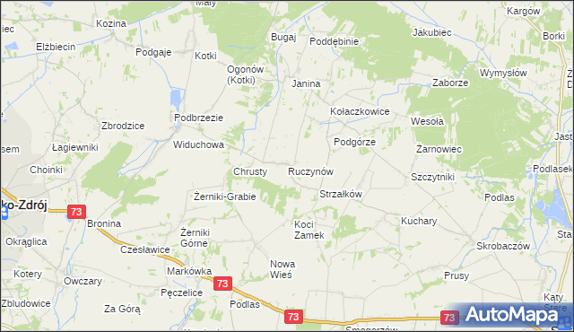 mapa Ruczynów, Ruczynów na mapie Targeo