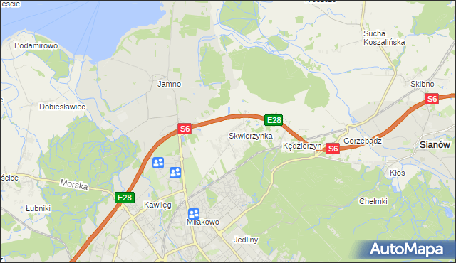 mapa Skwierzynka, Skwierzynka na mapie Targeo