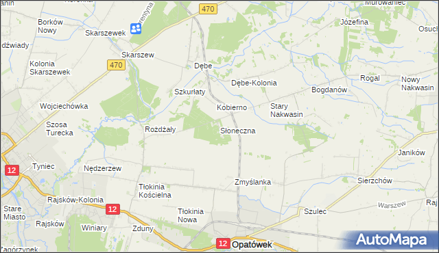 mapa Słoneczna, Słoneczna na mapie Targeo